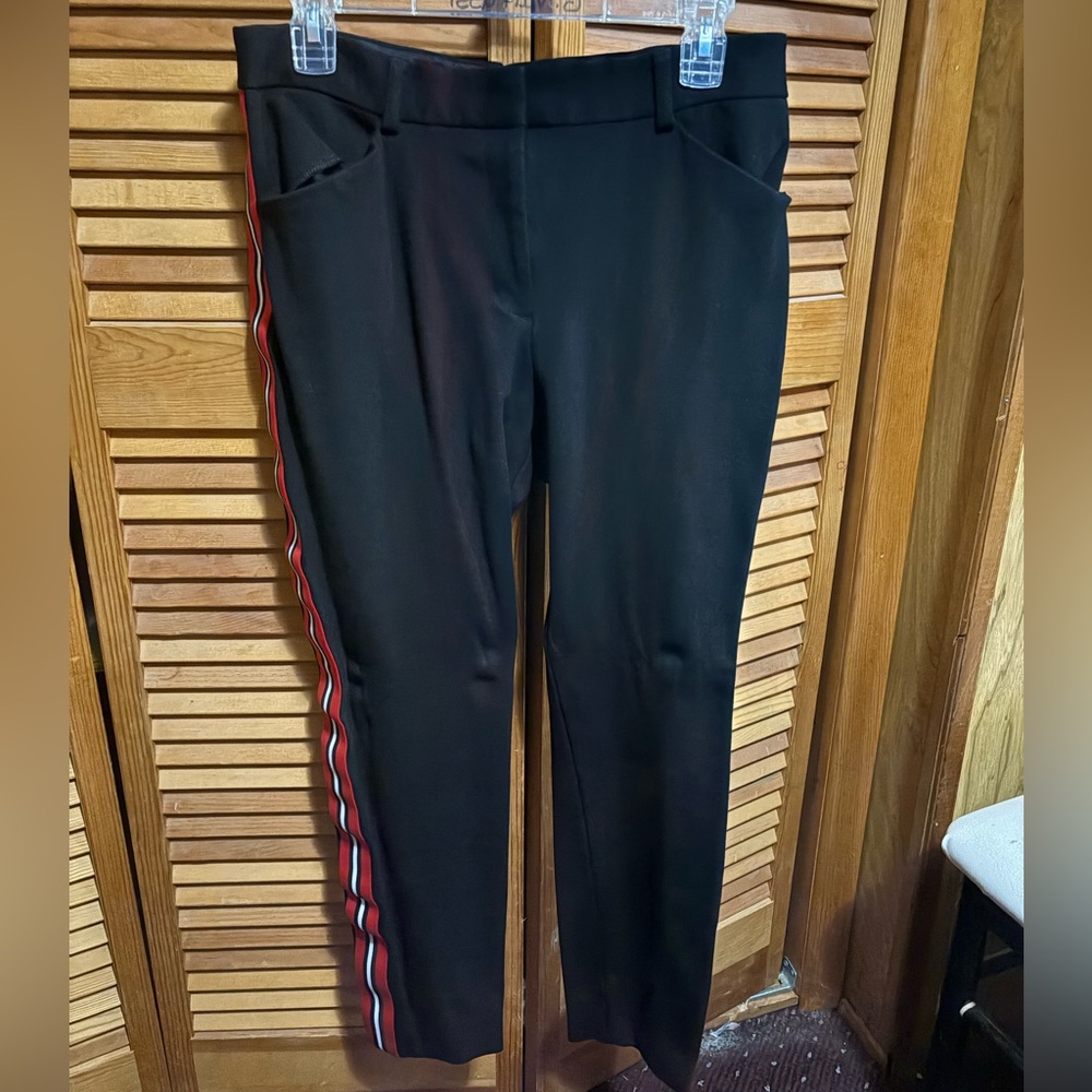 Black Dress Pants with Red Stripe